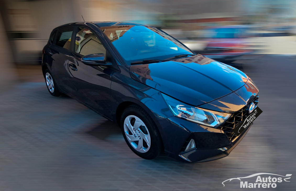 Vehículo ocasión Hyundai i20 vista frontal lateral